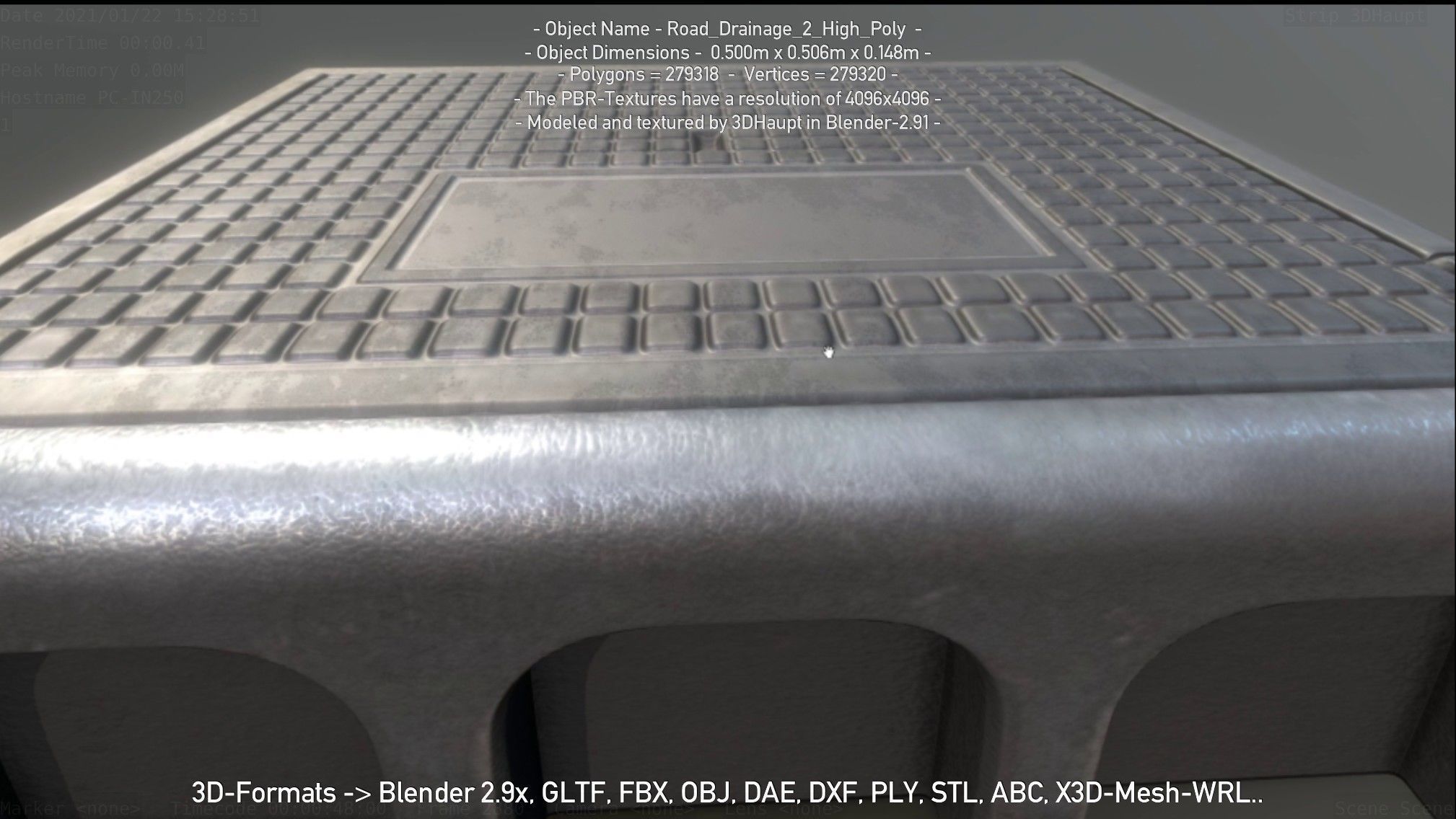 Road Drainage 2 High-Poly and Low-Poly 3D Model Collection_63