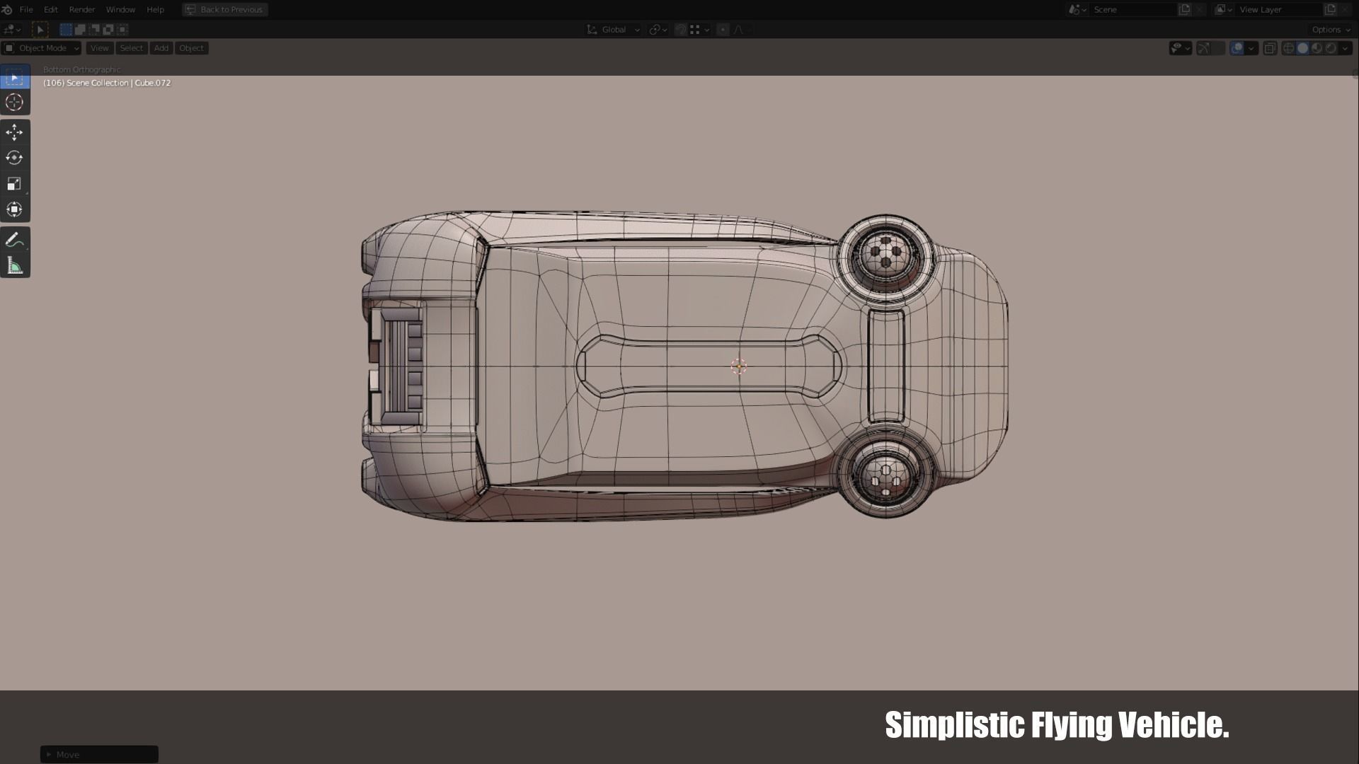 Simplistic Flying Vehicle - nr12 Low-poly 3D model_11