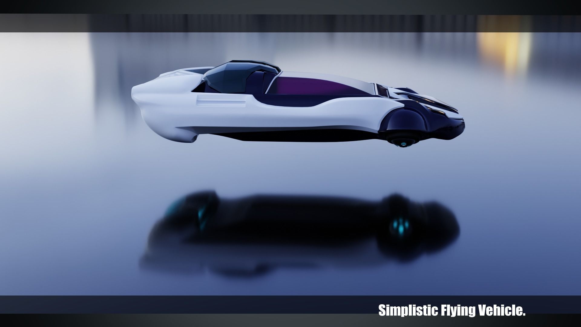 Simplistic Flying Vehicle - nr12 Low-poly 3D model_7