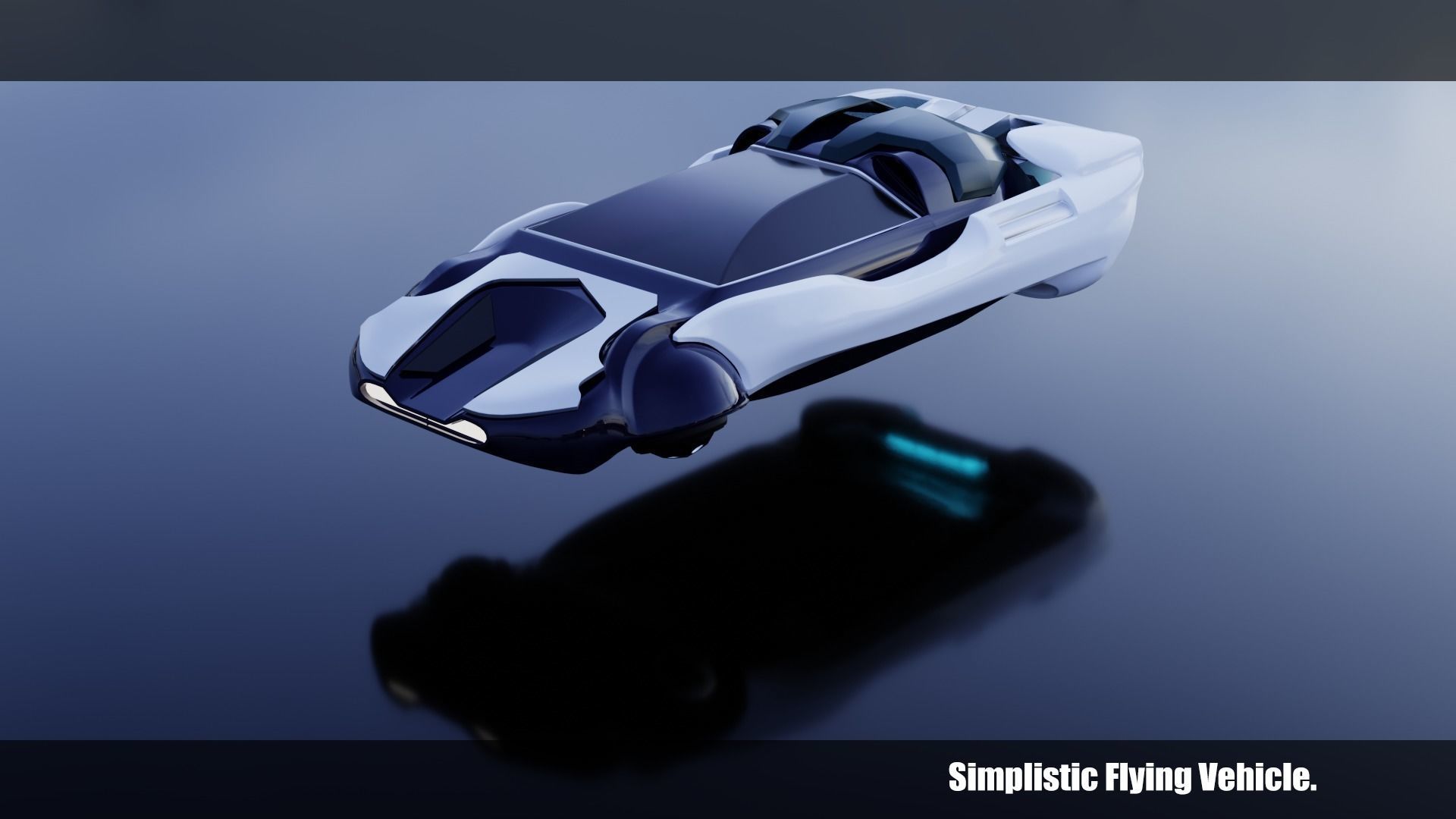 Simplistic Flying Vehicle - nr12 Low-poly 3D model_6