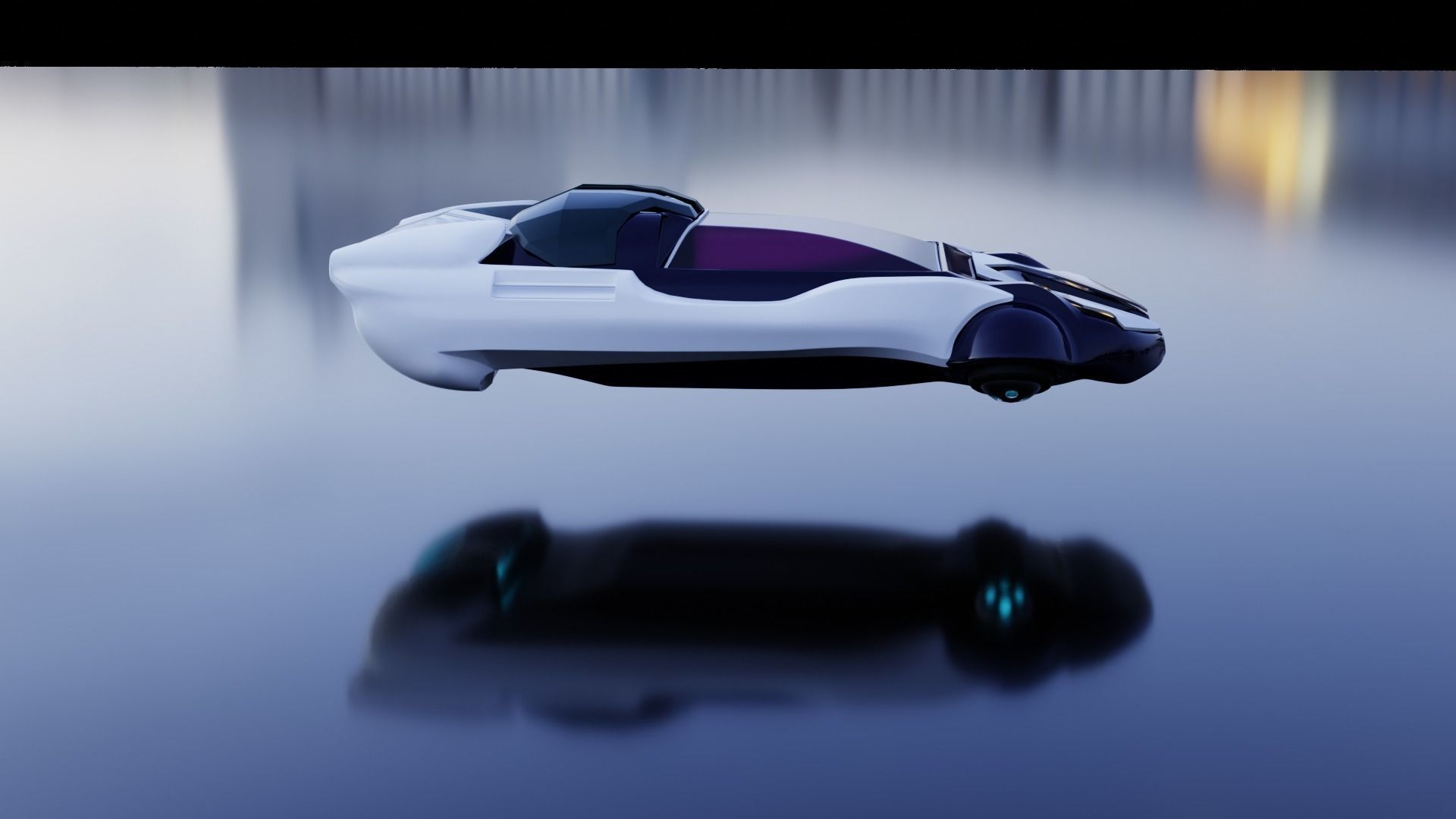 Simplistic Flying Vehicle - nr12 Low-poly 3D model_21