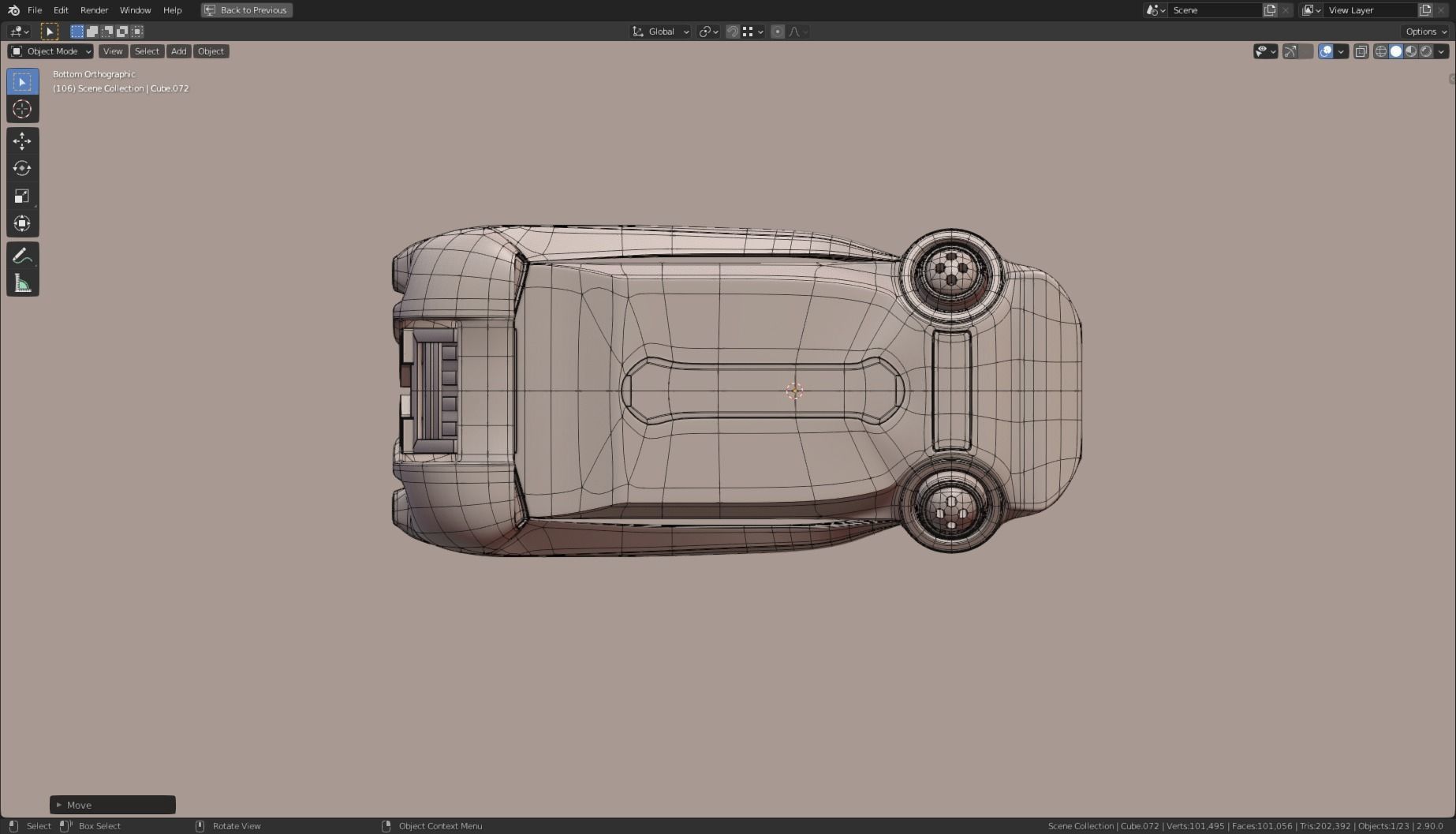 Simplistic Flying Vehicle - nr12 Low-poly 3D model_17