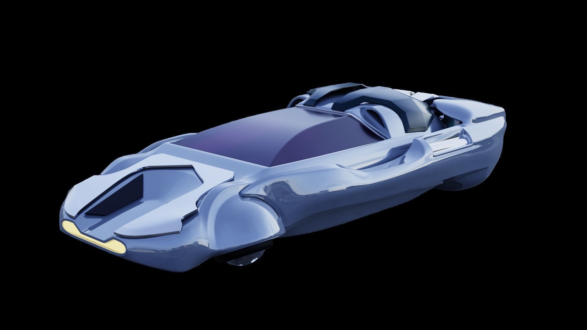 Simplistic Flying Vehicle - nr12 Low-poly 3D model_23