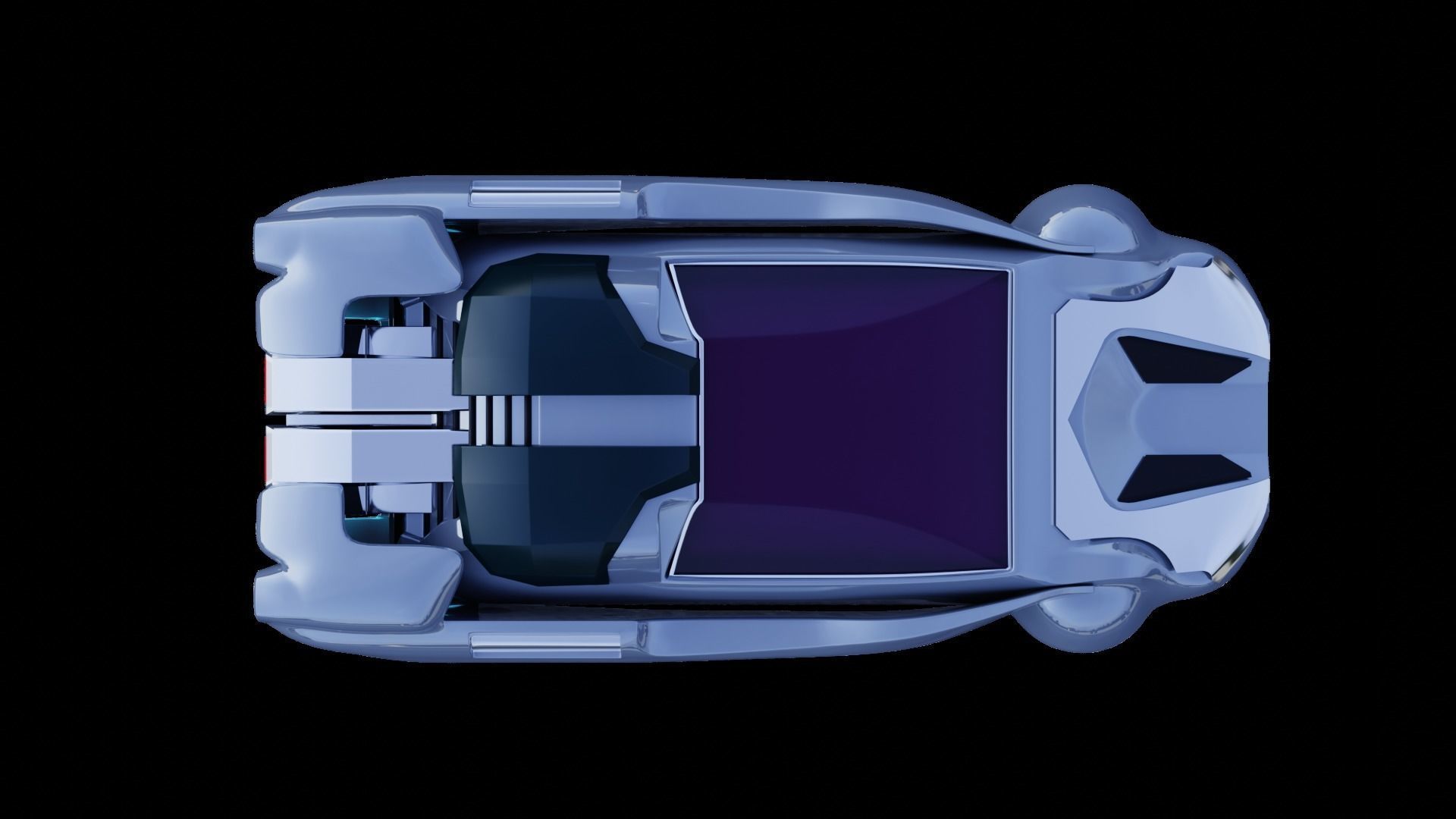 Simplistic Flying Vehicle - nr12 Low-poly 3D model_18