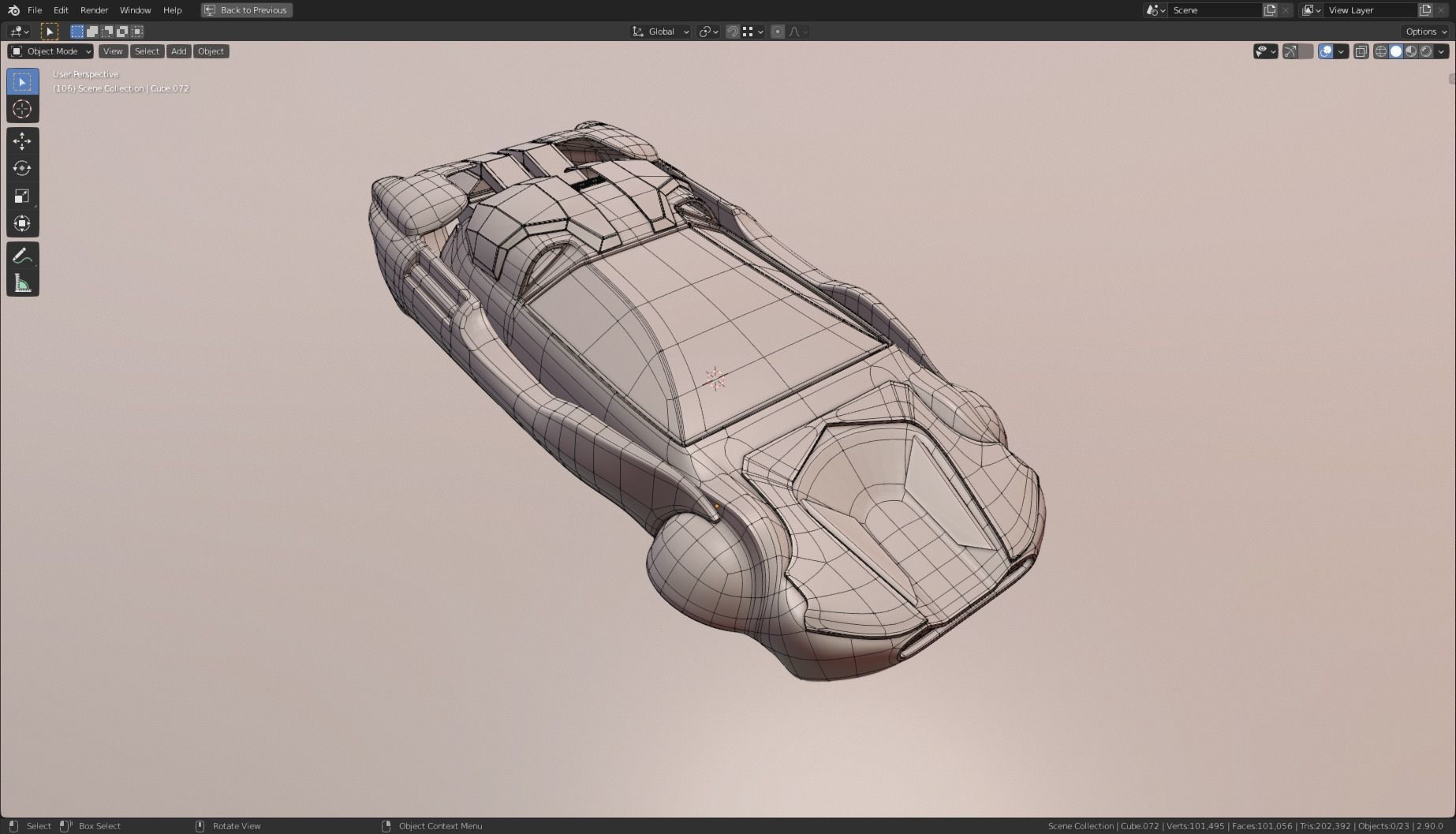 Simplistic Flying Vehicle - nr12 Low-poly 3D model_26