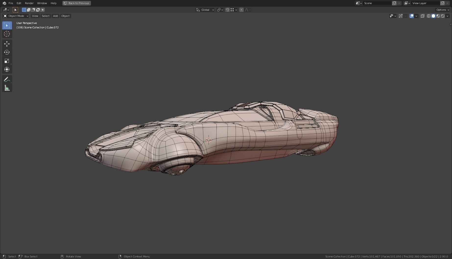 Simplistic Flying Vehicle - nr12 Low-poly 3D model_16