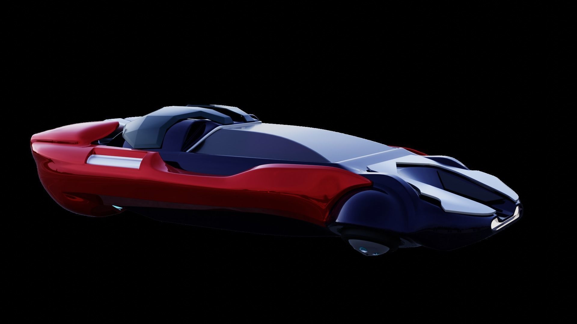 Simplistic Flying Vehicle - nr12 Low-poly 3D model_24