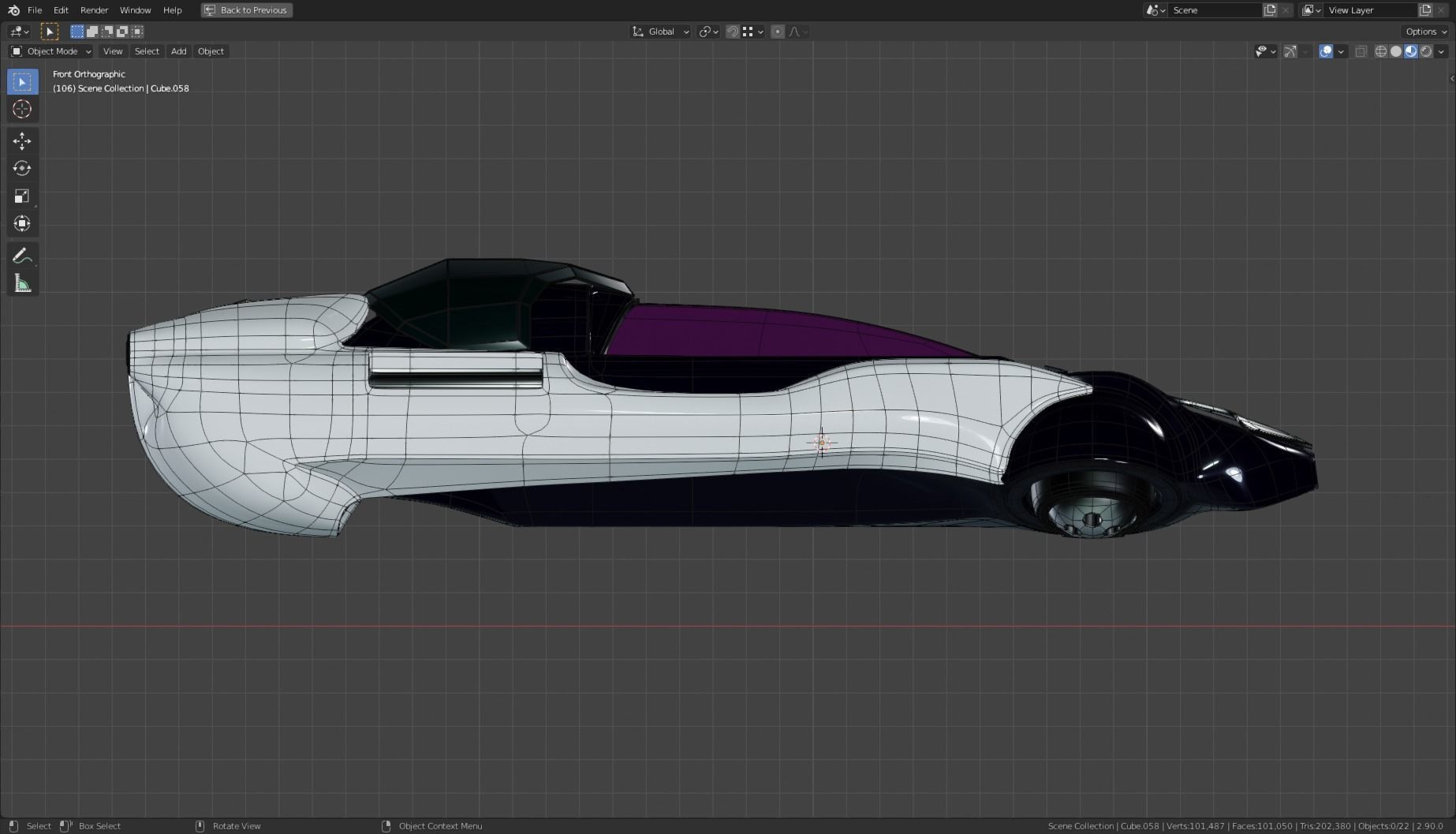 Simplistic Flying Vehicle - nr12 Low-poly 3D model_25