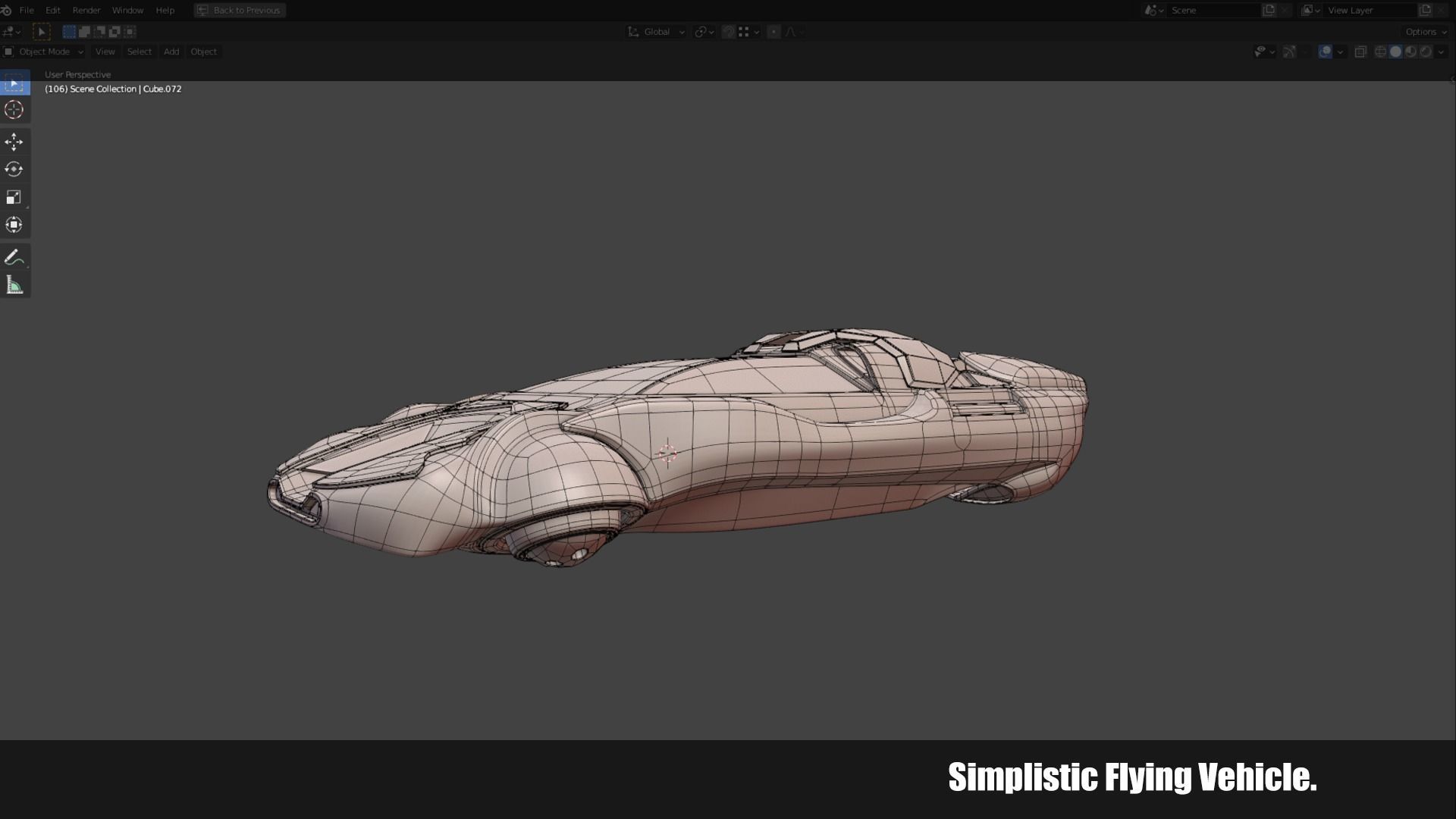 Simplistic Flying Vehicle - nr12 Low-poly 3D model_12