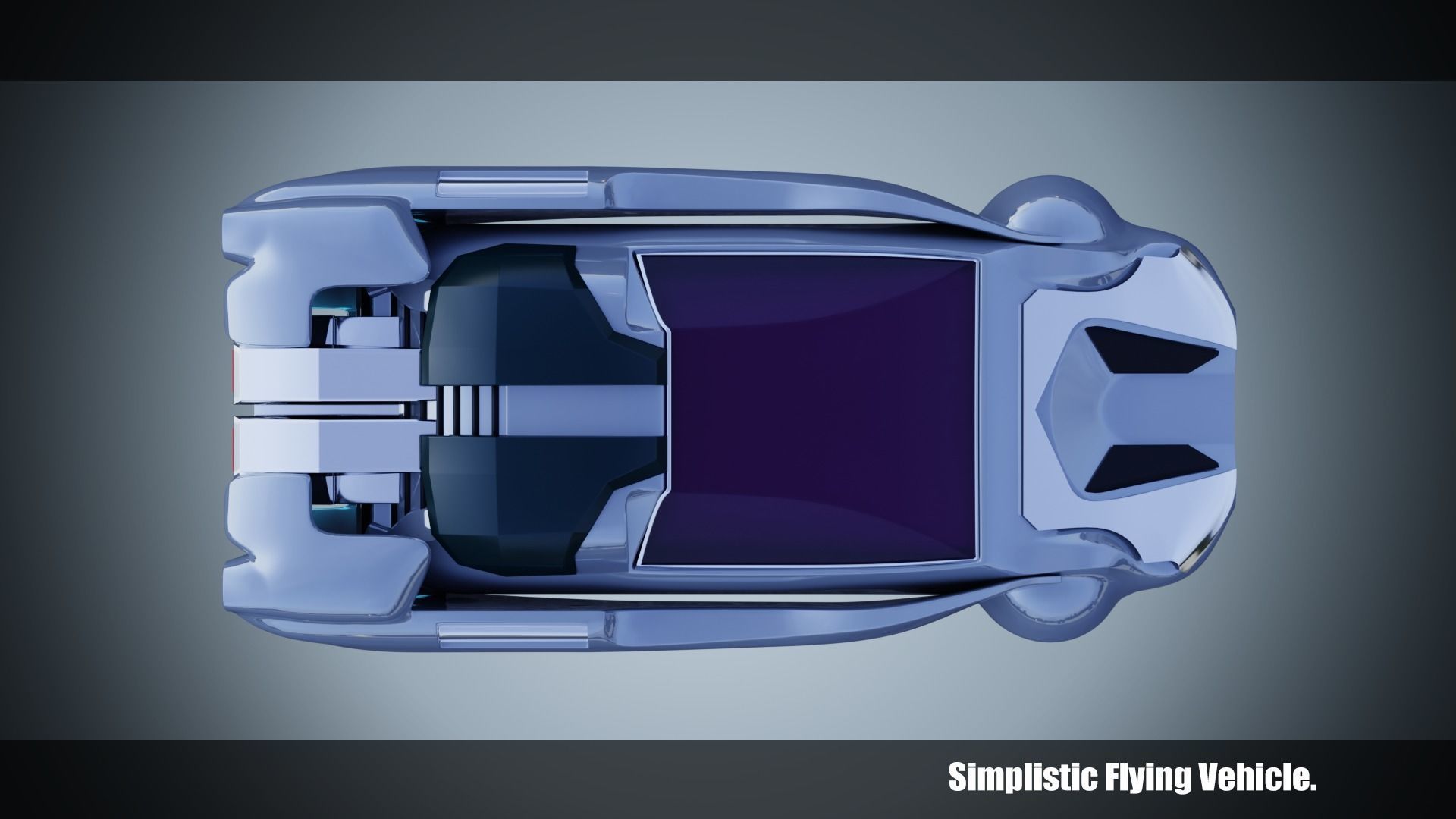 Simplistic Flying Vehicle - nr12 Low-poly 3D model_4