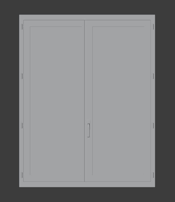 Double windows high detailed 3D model_5