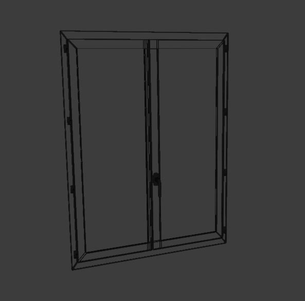 Double windows high detailed 3D model_6