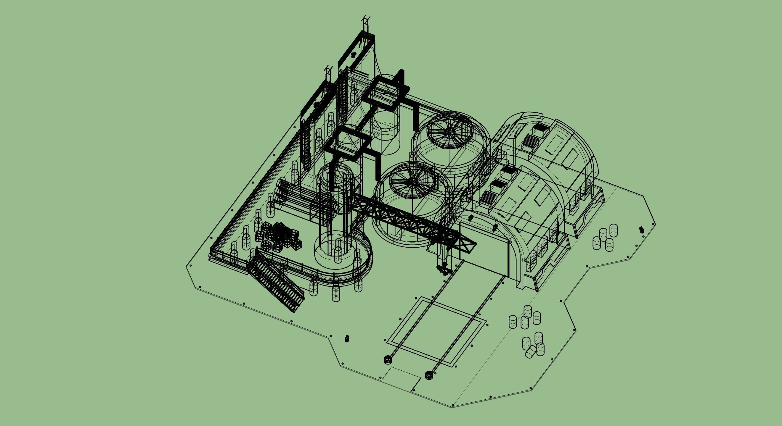 Red Alert 2 Allied Construction Yard 3D model_3