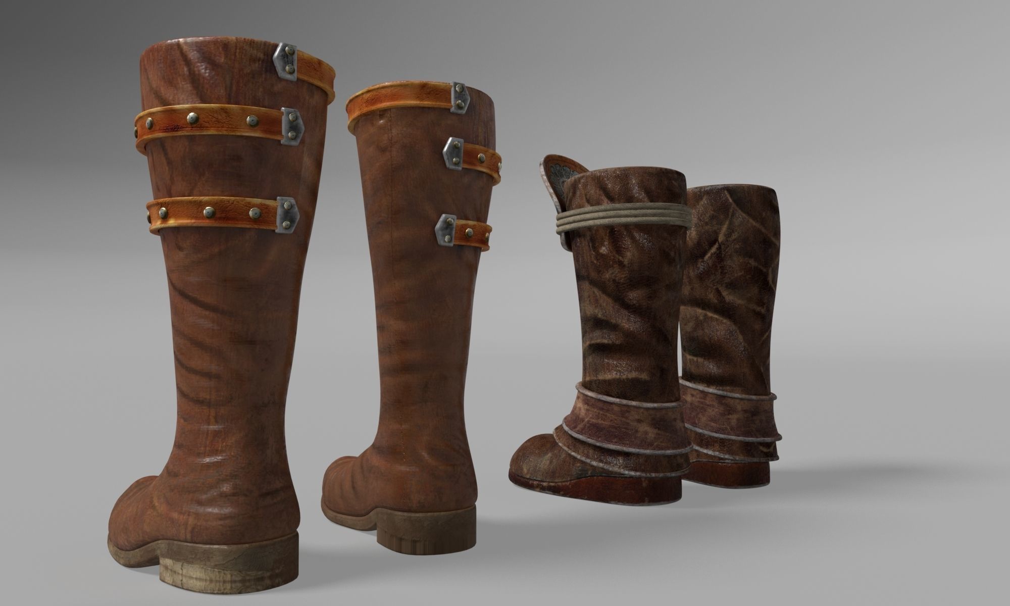 Old boots 3D model_8