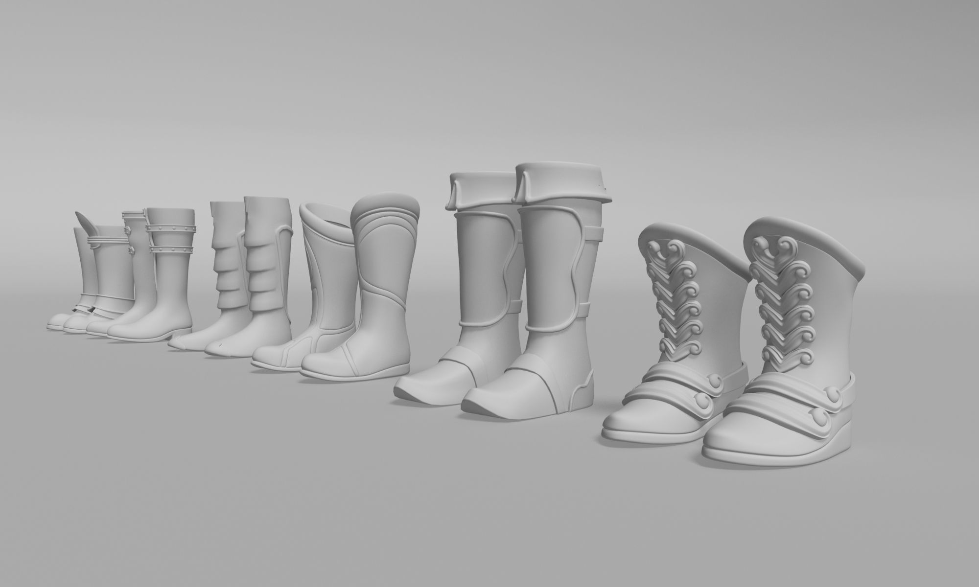 Old boots 3D model_13