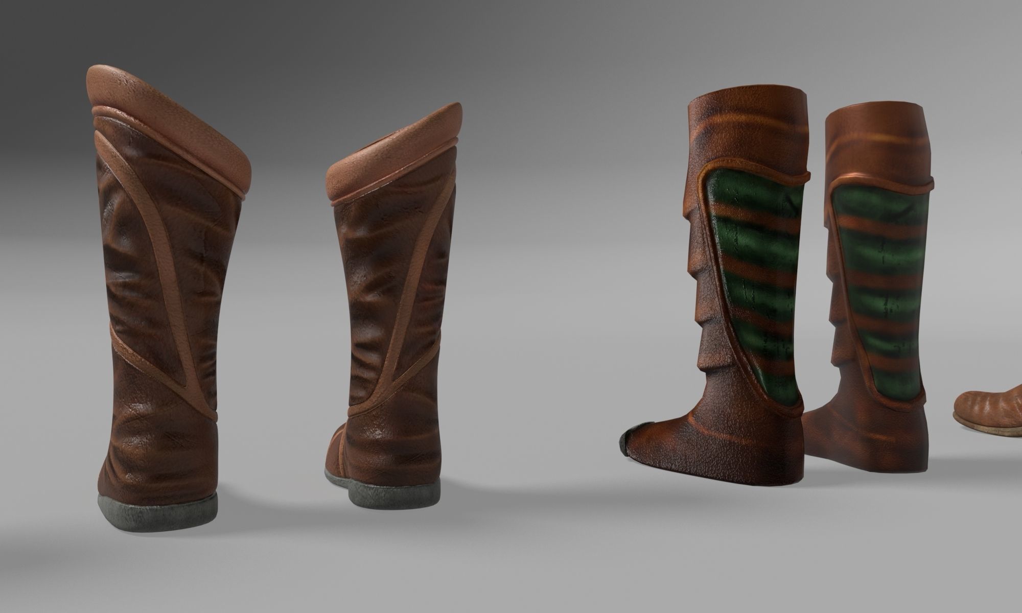 Old boots 3D model_10