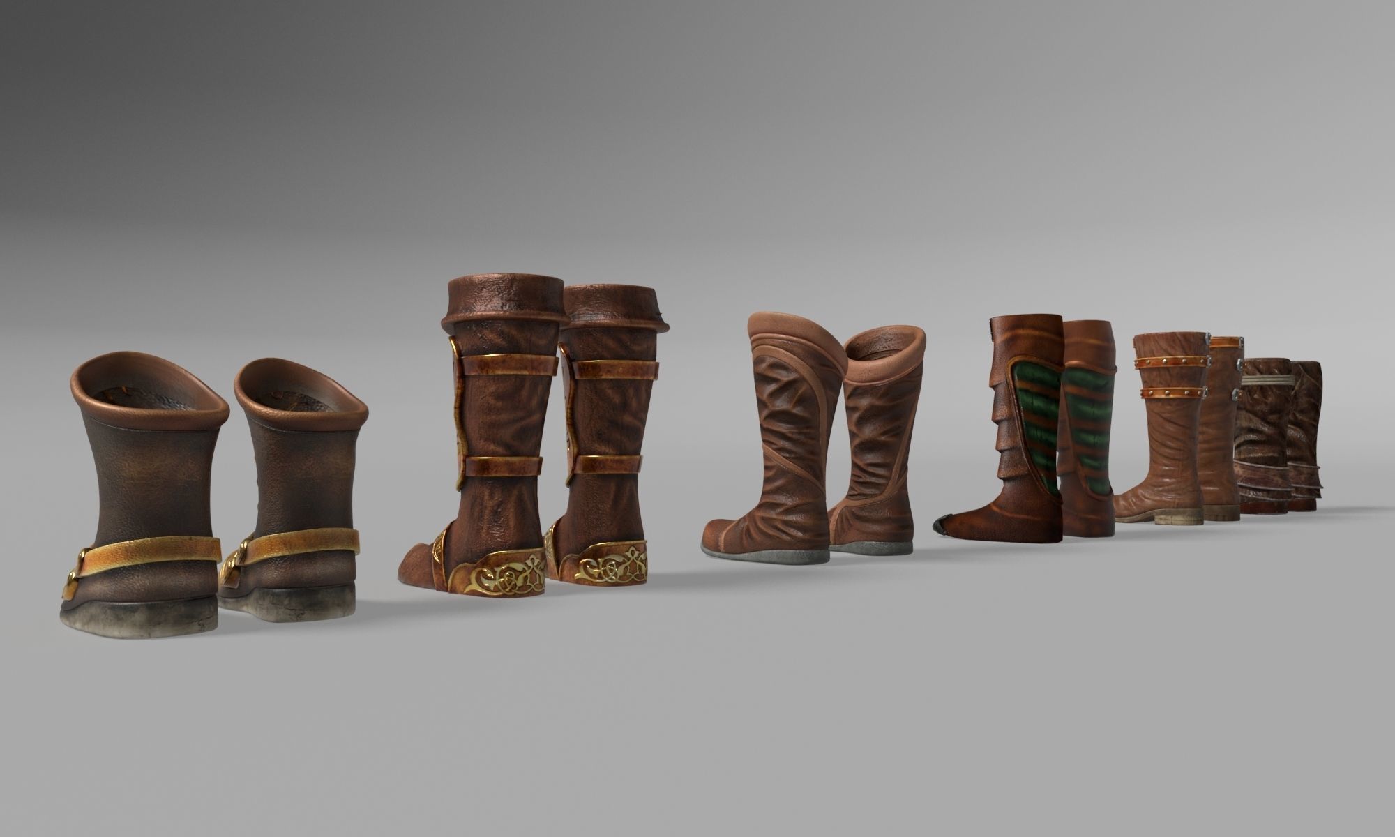 Old boots 3D model_5