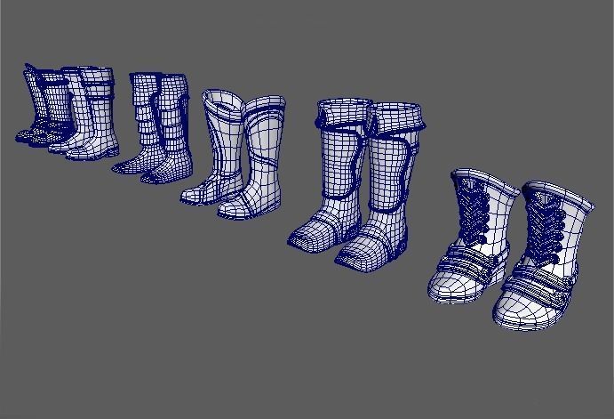 Old boots 3D model_14