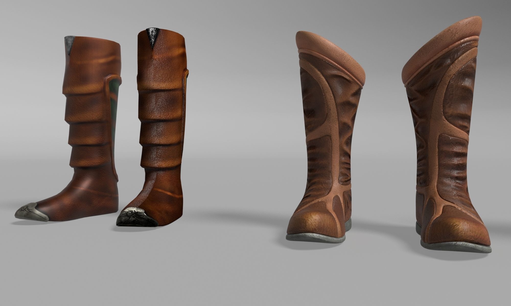 Old boots 3D model_9