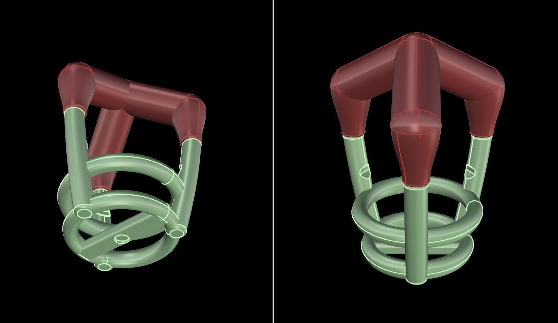 3 Prong Solitaire Earring Stud Basket 8mm 3D print model_9