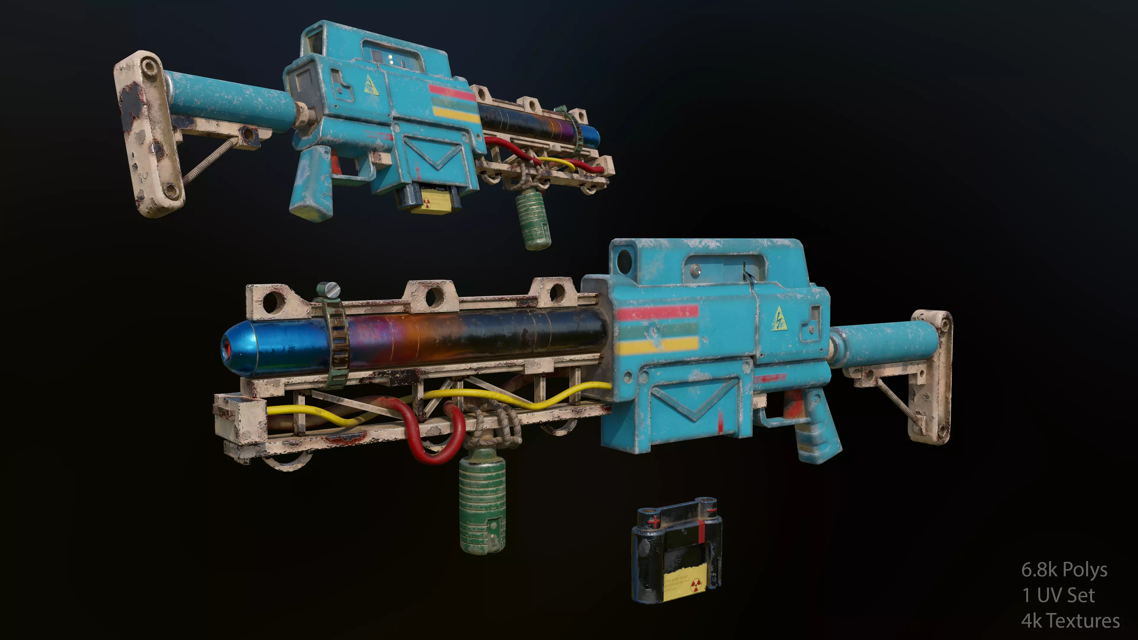 Laser Rifle Low-poly 3D model_0