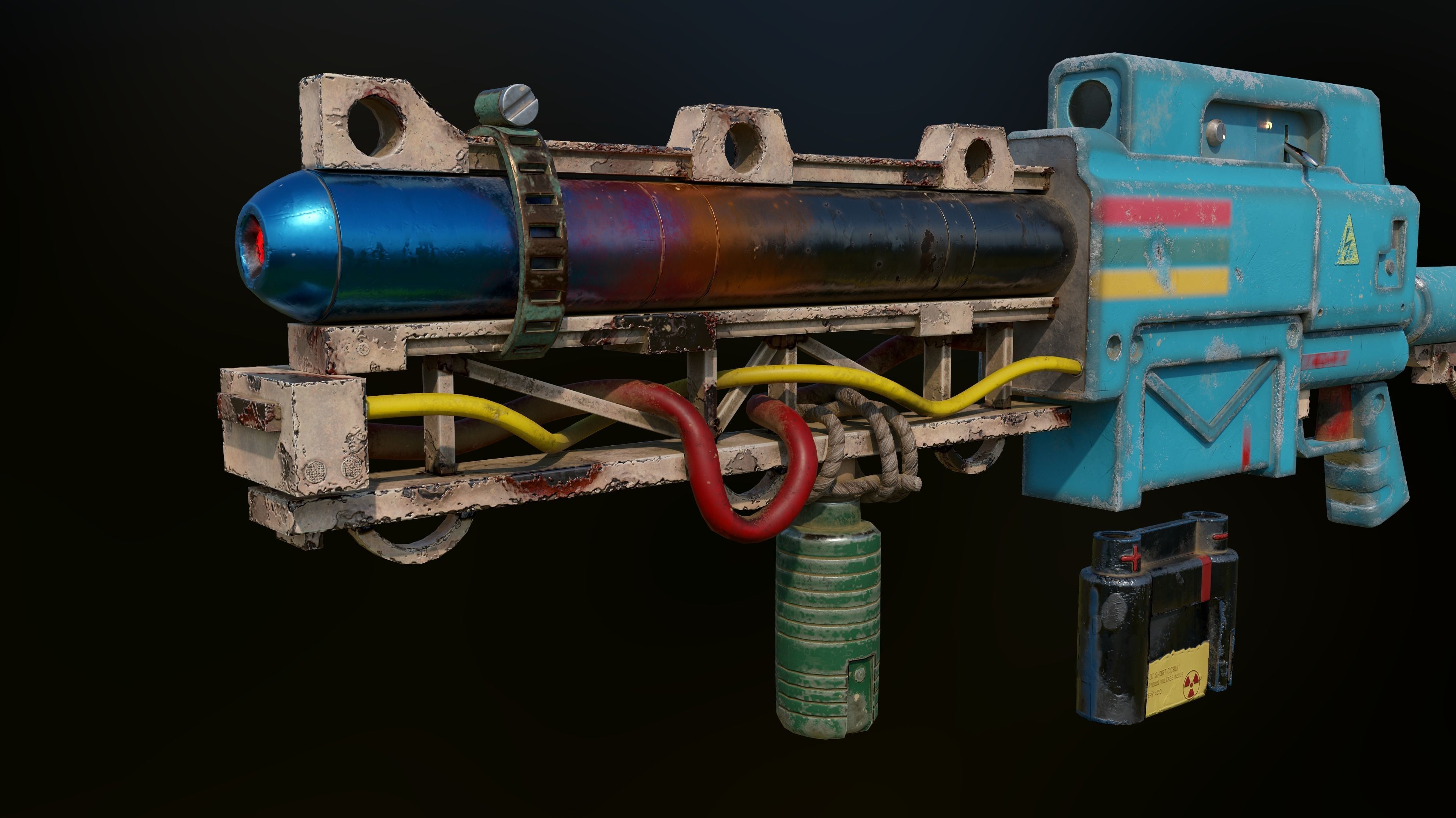 Laser Rifle Low-poly 3D model_5