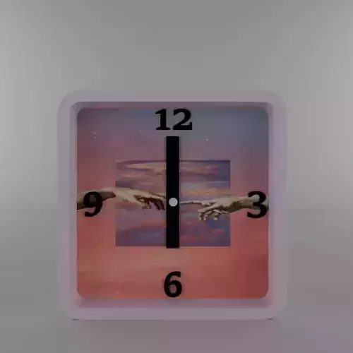 Aesthetic clock Low-poly 3D model