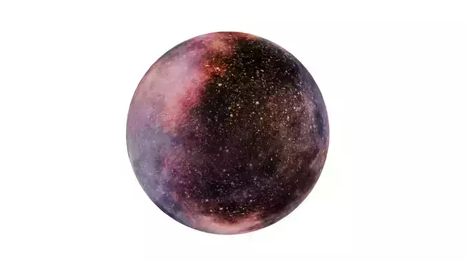 HDRI Panoramic Sky - 360 starfield - 06 magic colors Low-poly 3D model