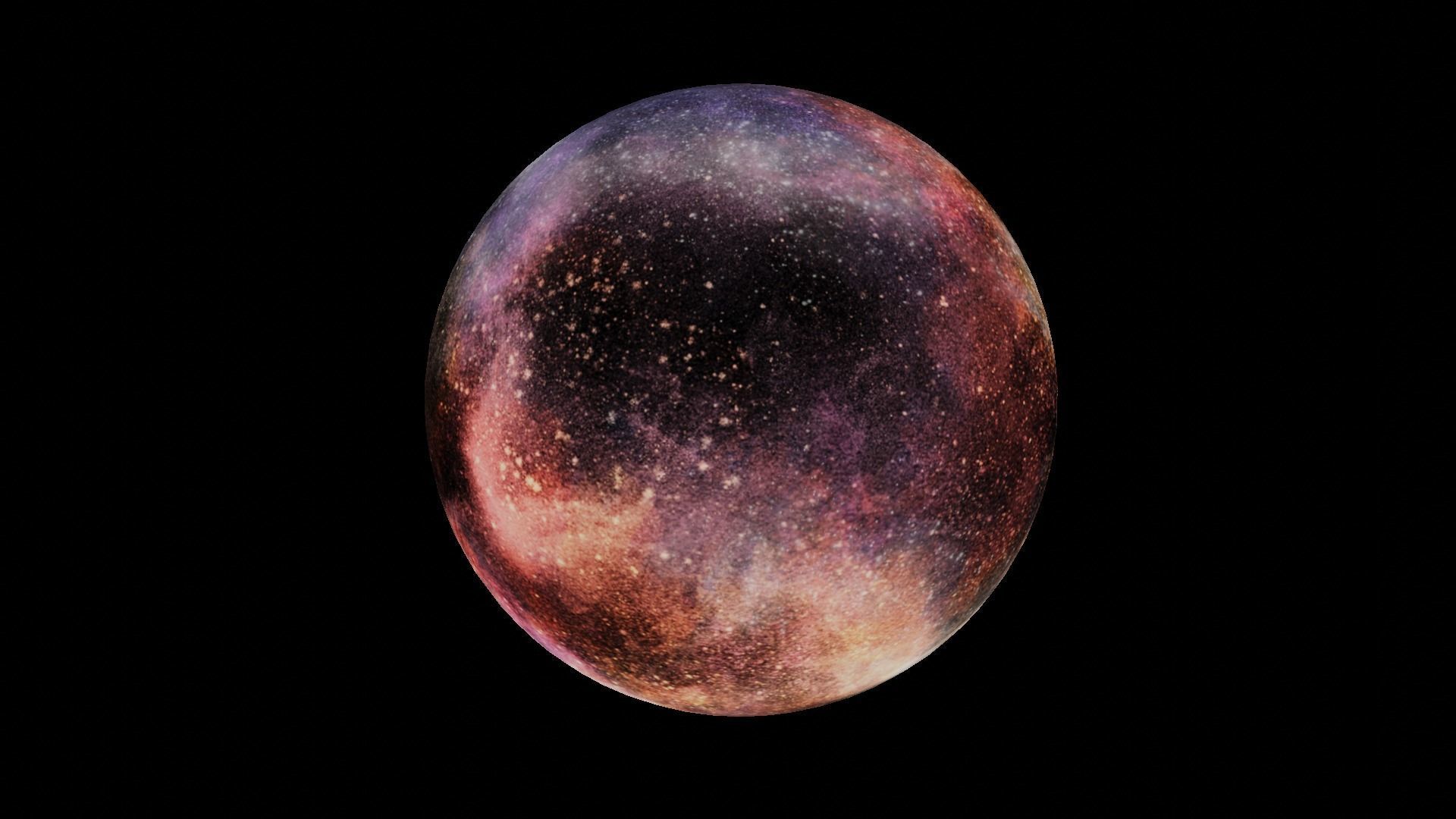 HDRI Panoramic Sky - 360 starfield - 06 magic colors Low-poly 3D model_3