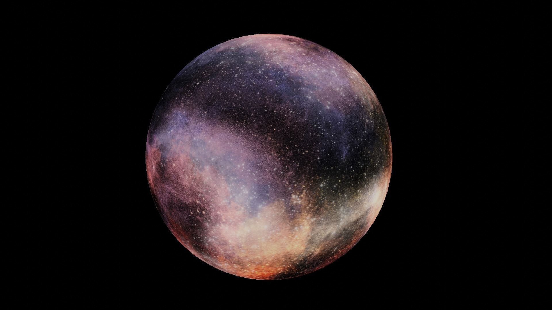 HDRI Panoramic Sky - 360 starfield - 06 magic colors Low-poly 3D model_11