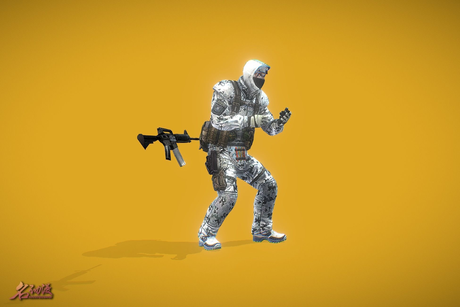 Battle Royale Soldier 7 Low-poly 3D model_3