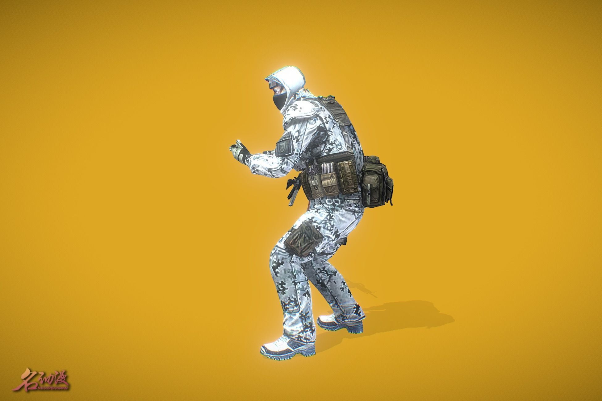 Battle Royale Soldier 7 Low-poly 3D model_2