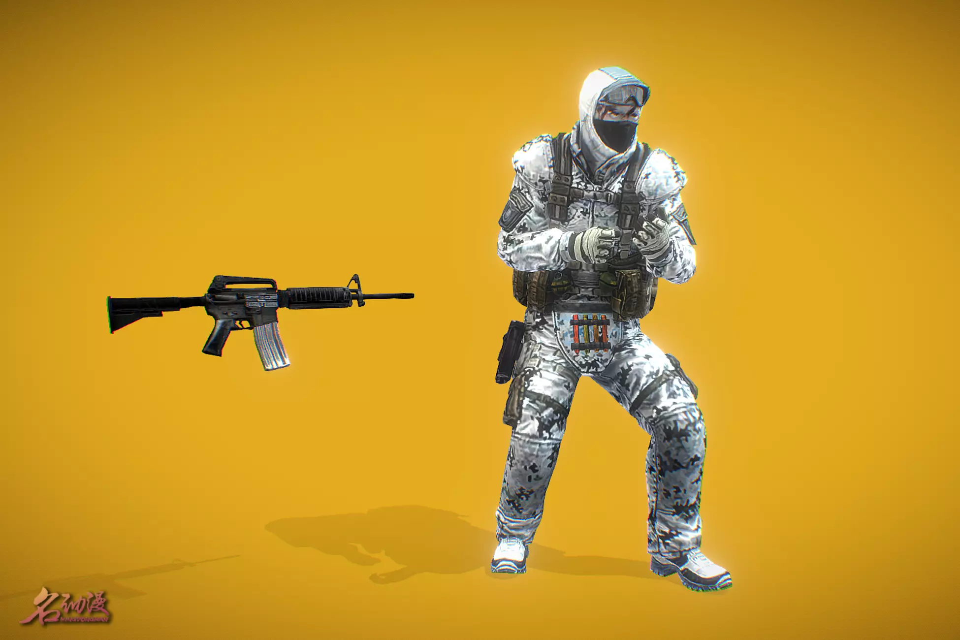 Battle Royale Soldier 7 Low-poly 3D model_0