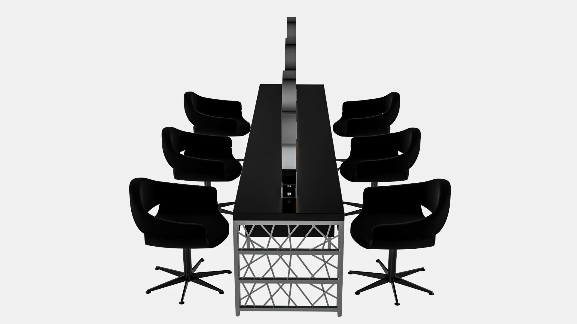 hair table chrome 3D model_40