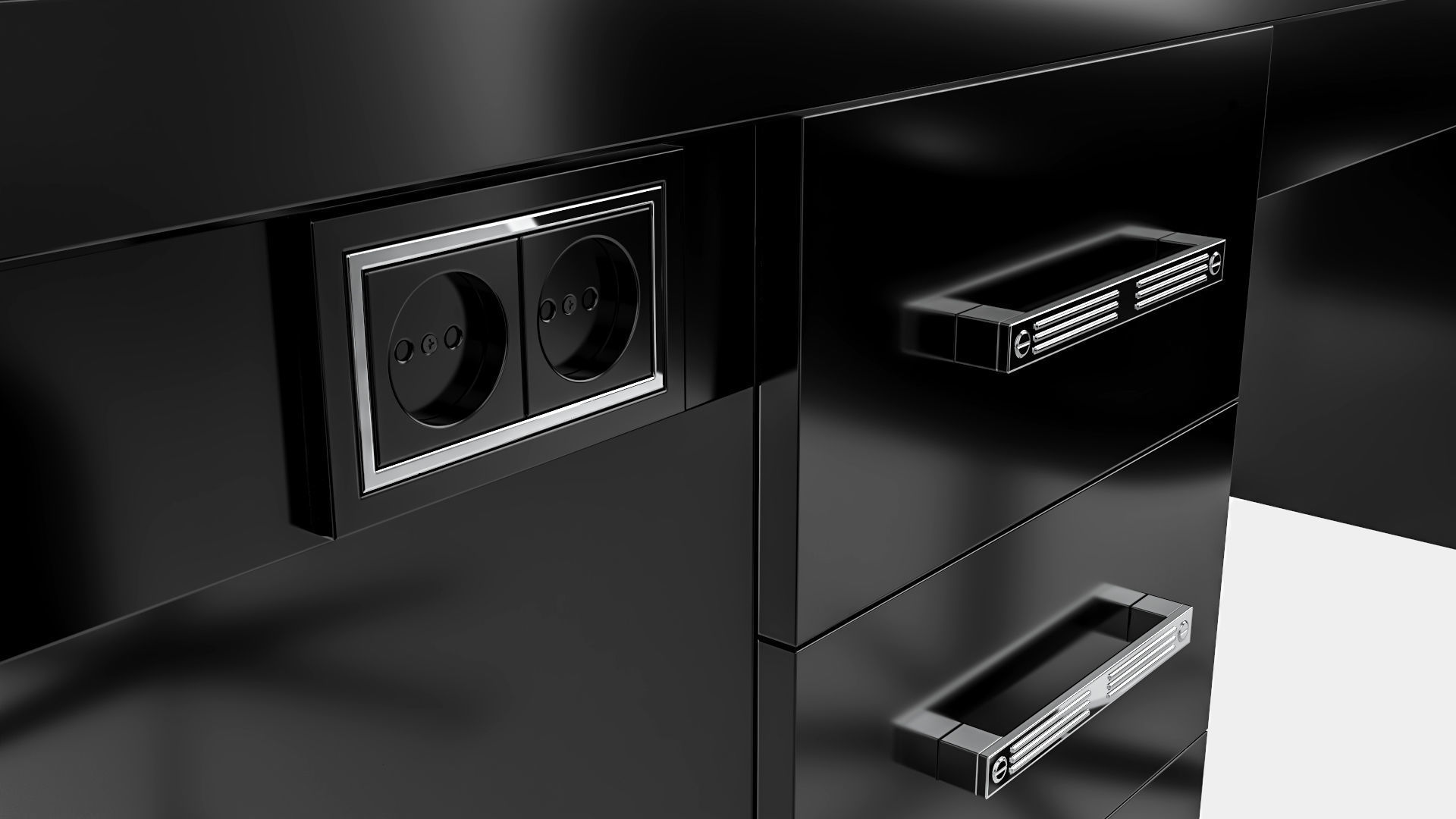 hair table chrome 3D model_5