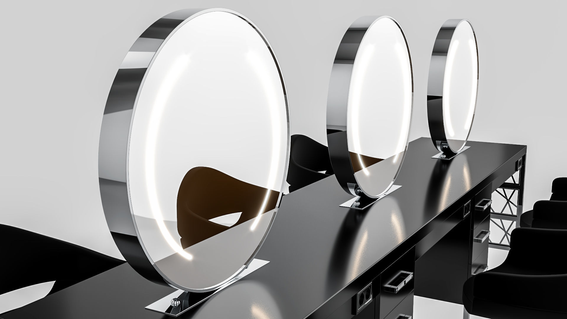 hair table chrome 3D model_46