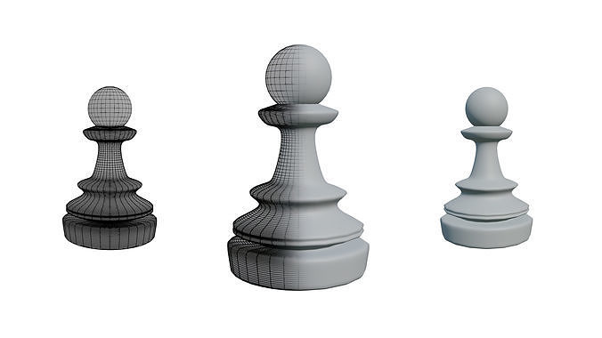 Chess Pawn Low-poly 3D model