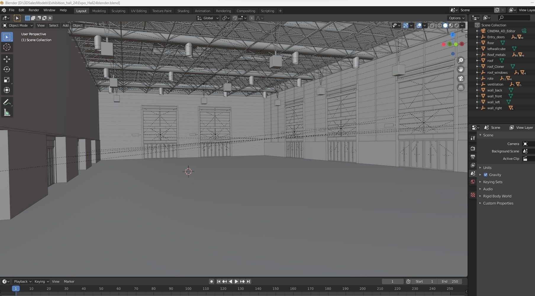 Exhibition Hall Warehouse 24 3D model_24