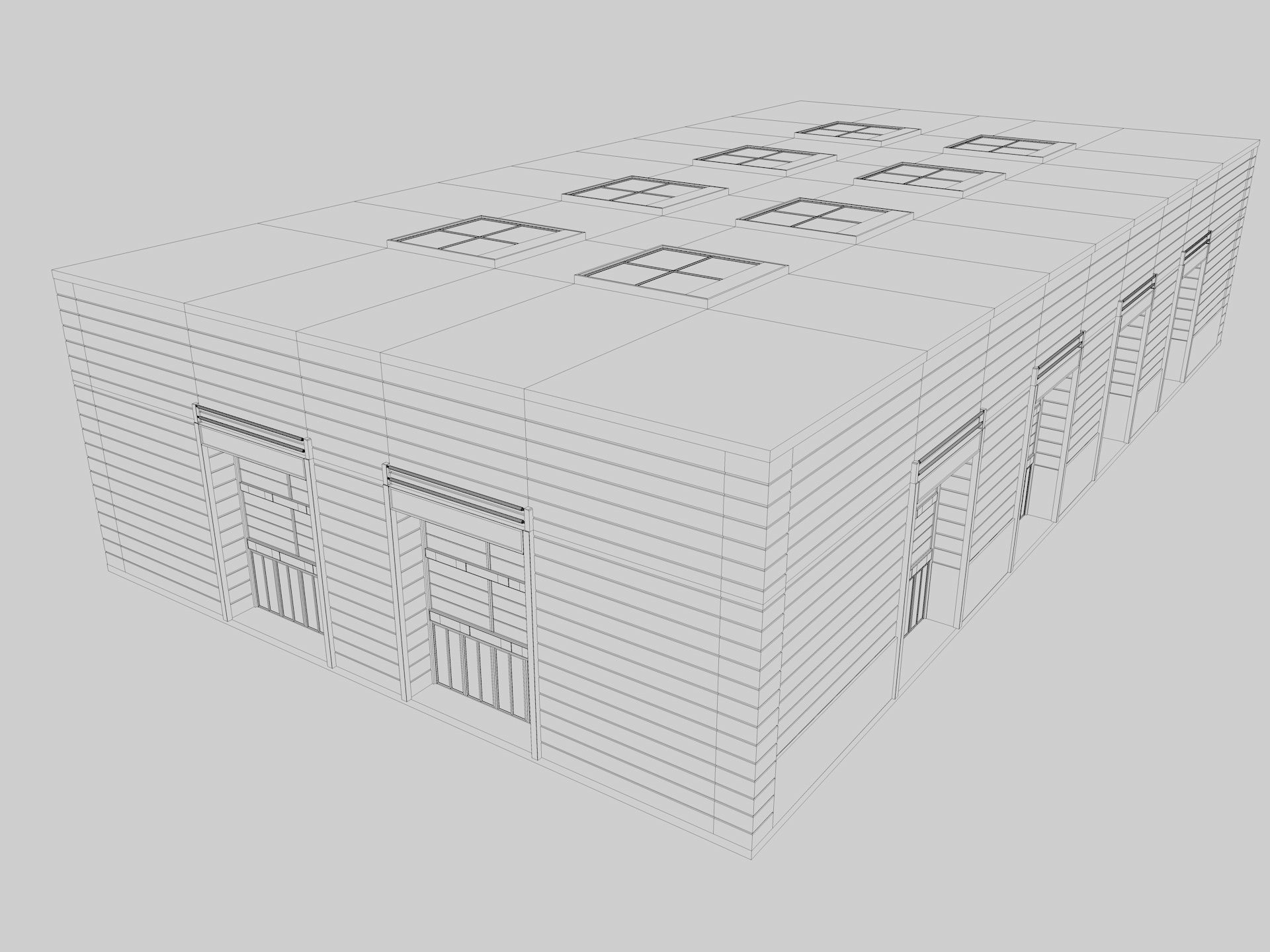 Exhibition Hall Warehouse 24 3D model_12