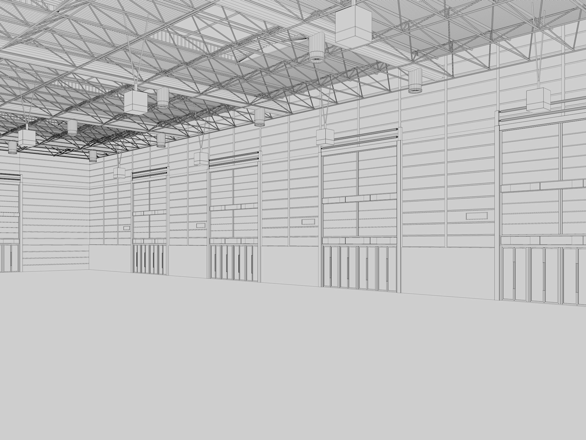 Exhibition Hall Warehouse 24 3D model_16