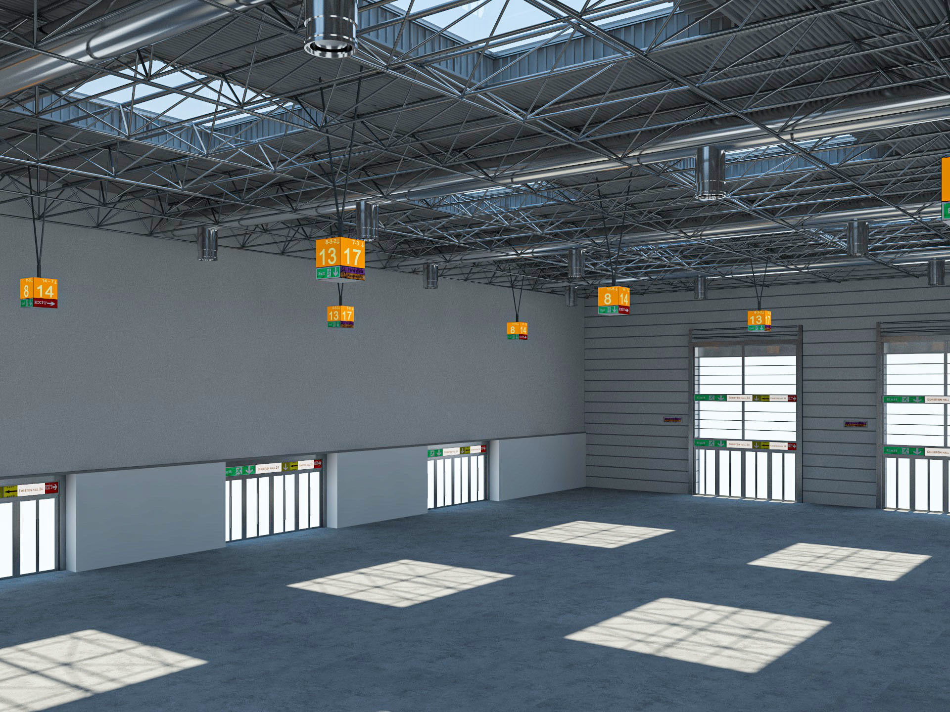 Exhibition Hall Warehouse 24 3D model_5