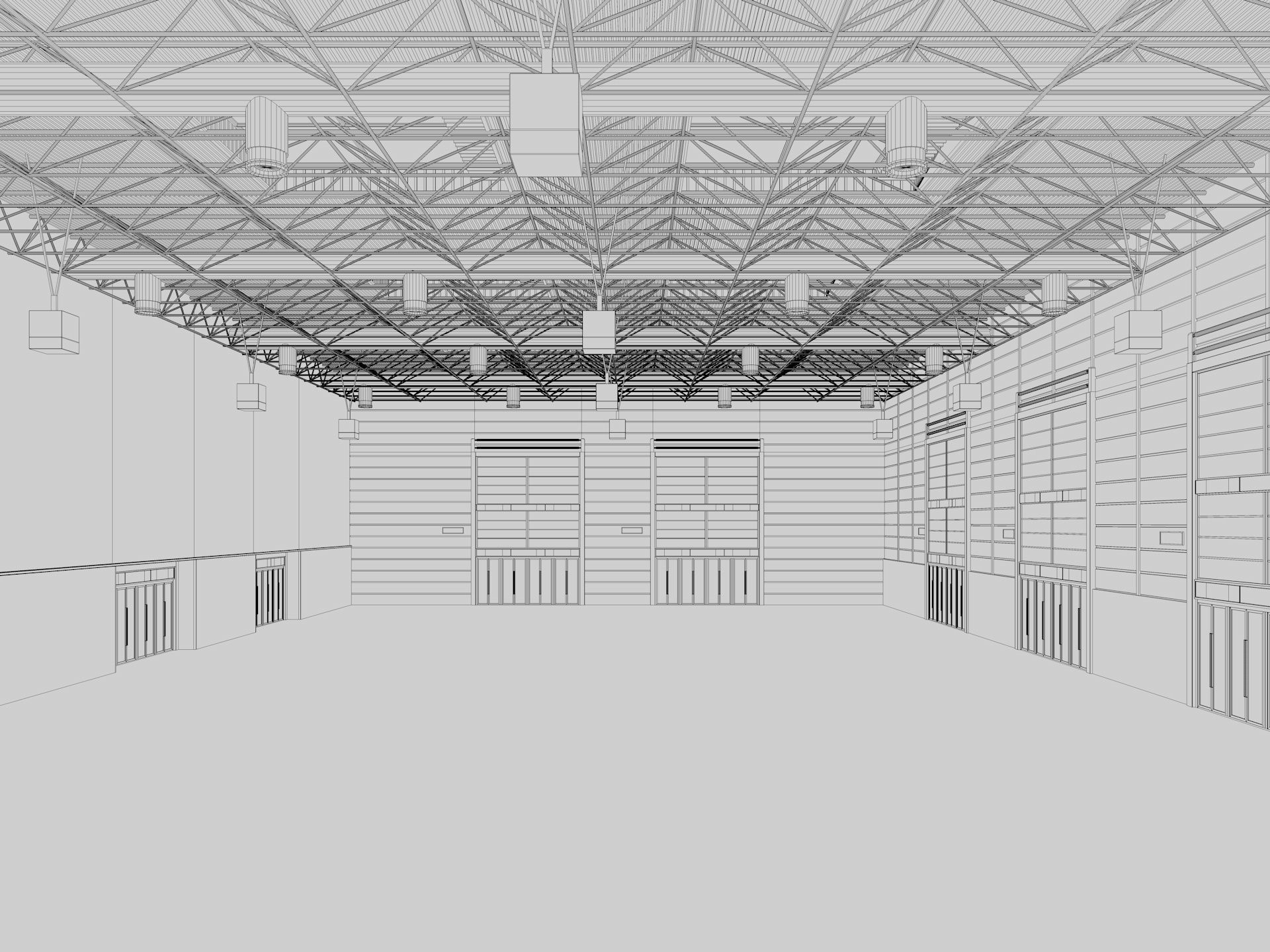 Exhibition Hall Warehouse 24 3D model_11