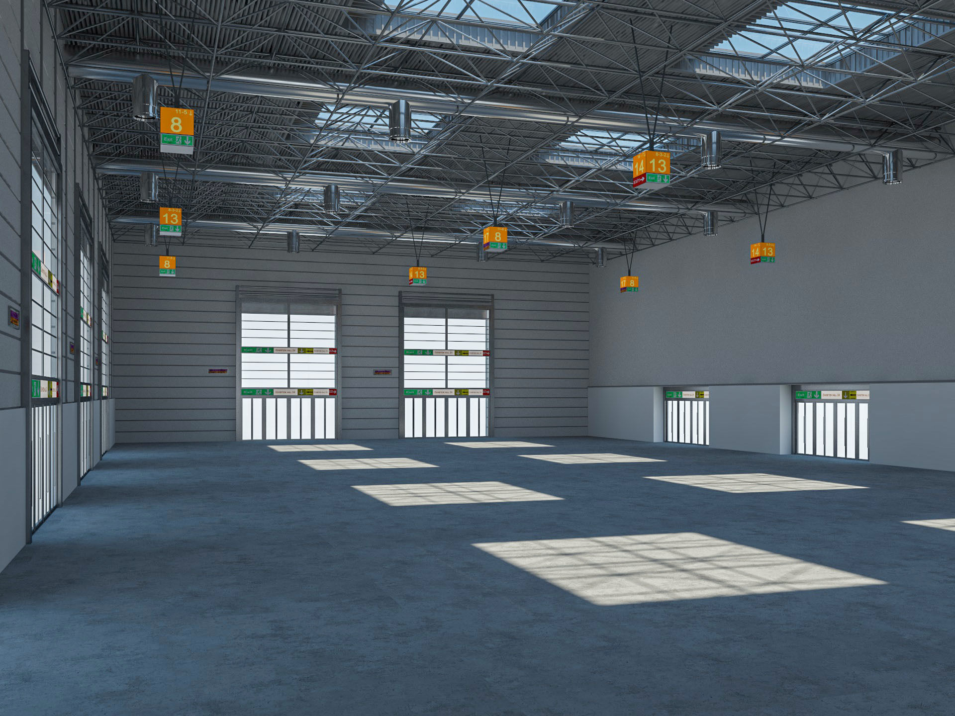 Exhibition Hall Warehouse 24 3D model_8