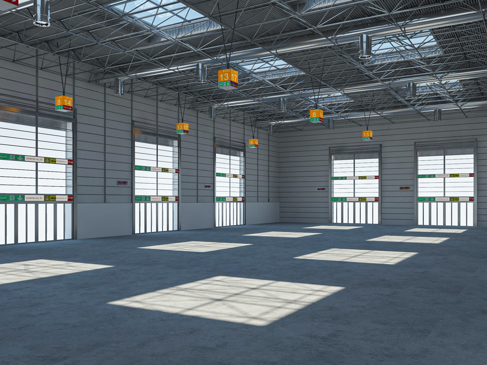 Exhibition Hall Warehouse 24 3D model_9
