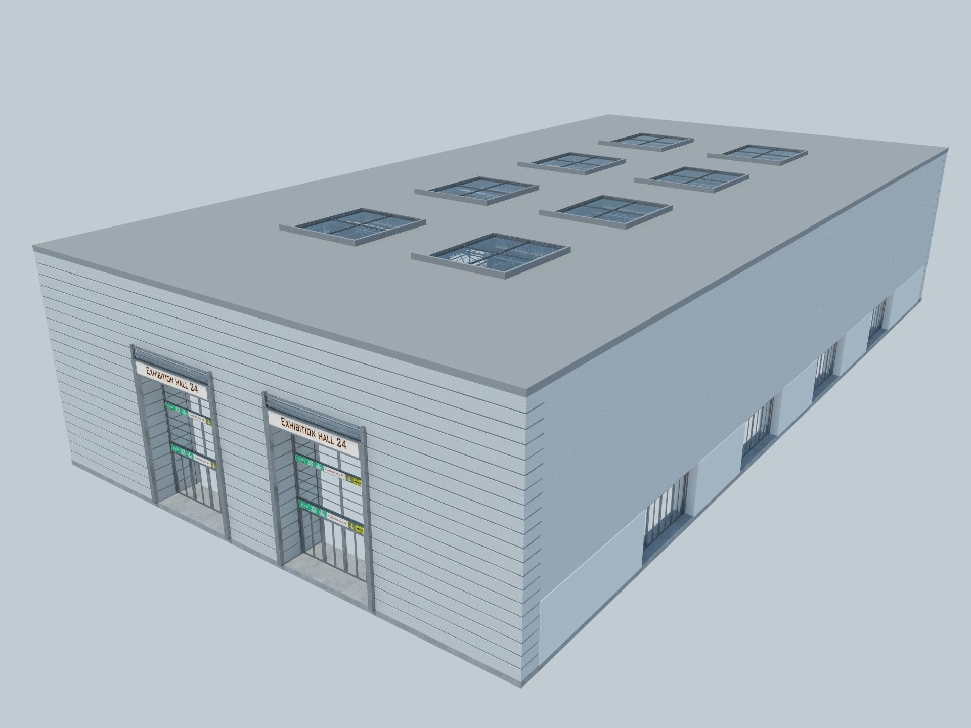 Exhibition Hall Warehouse 24 3D model_10