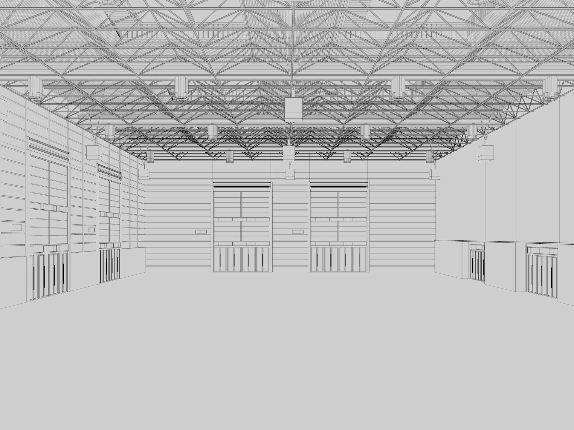 Exhibition Hall Warehouse 24 3D model_19
