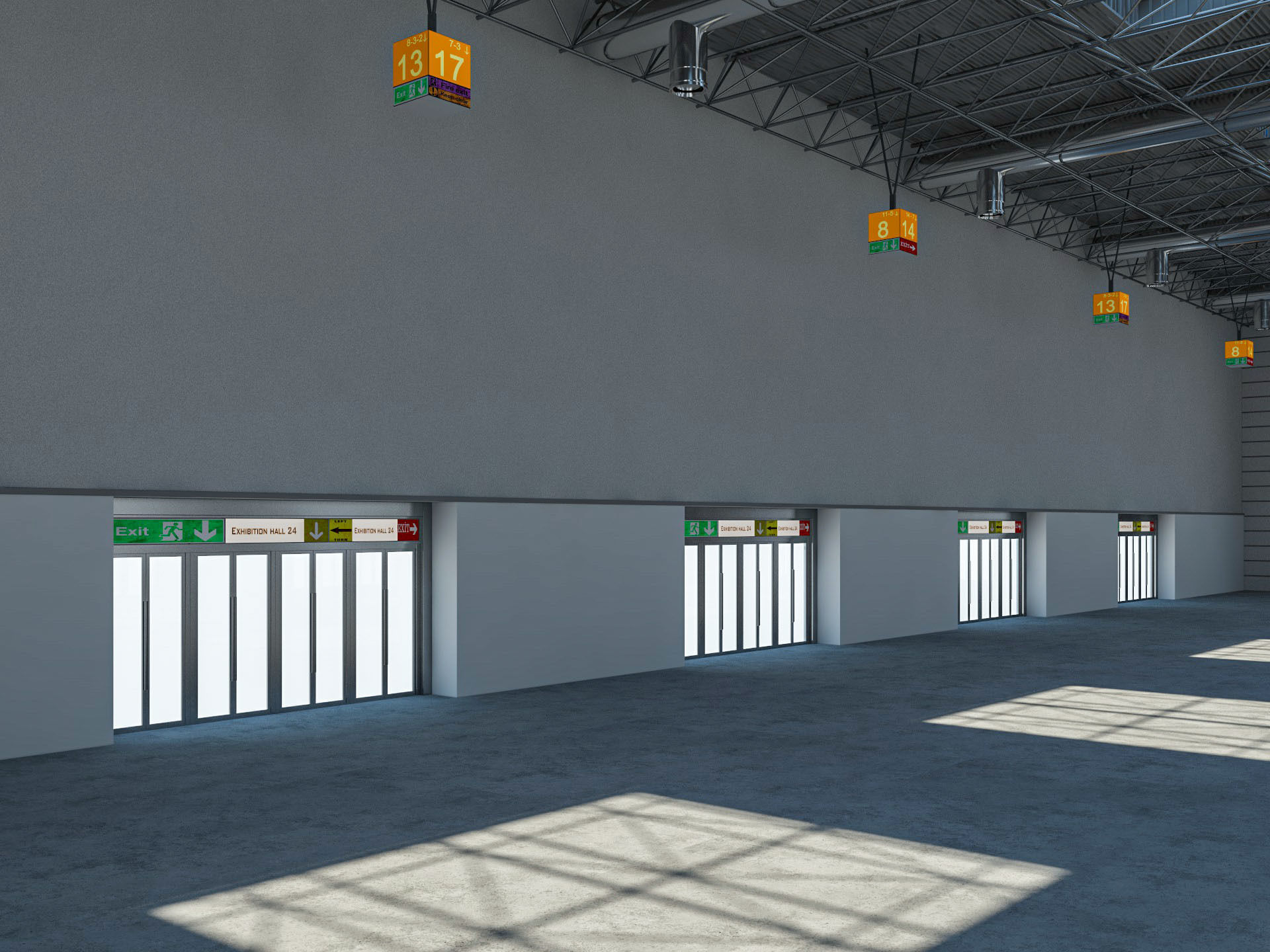 Exhibition Hall Warehouse 24 3D model_2