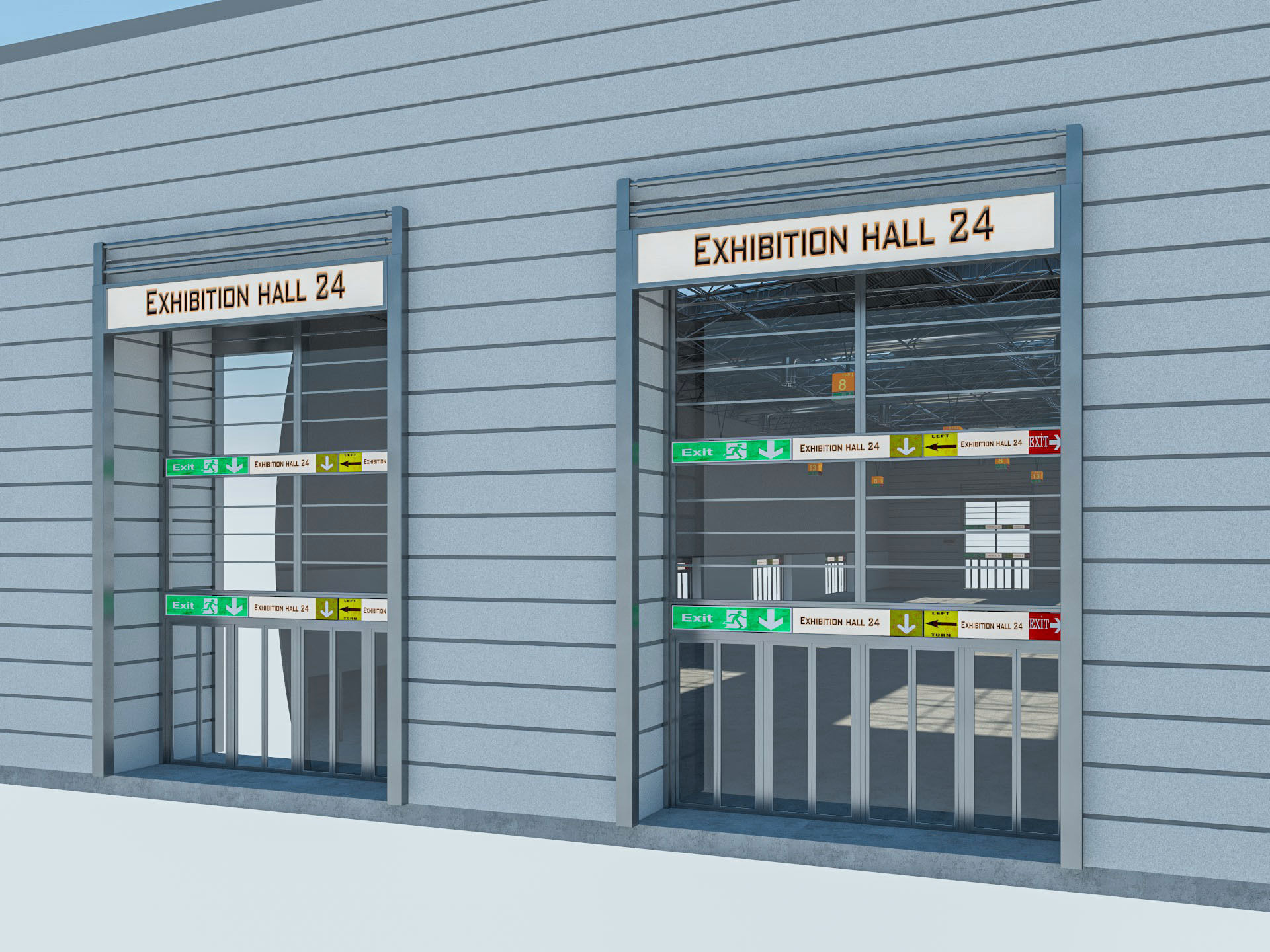 Exhibition Hall Warehouse 24 3D model_4
