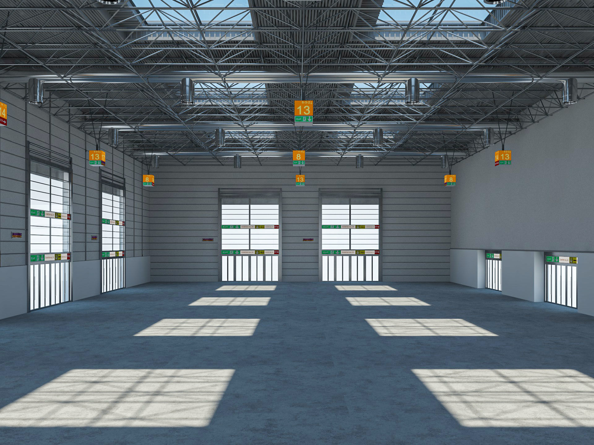 Exhibition Hall Warehouse 24 3D model_1