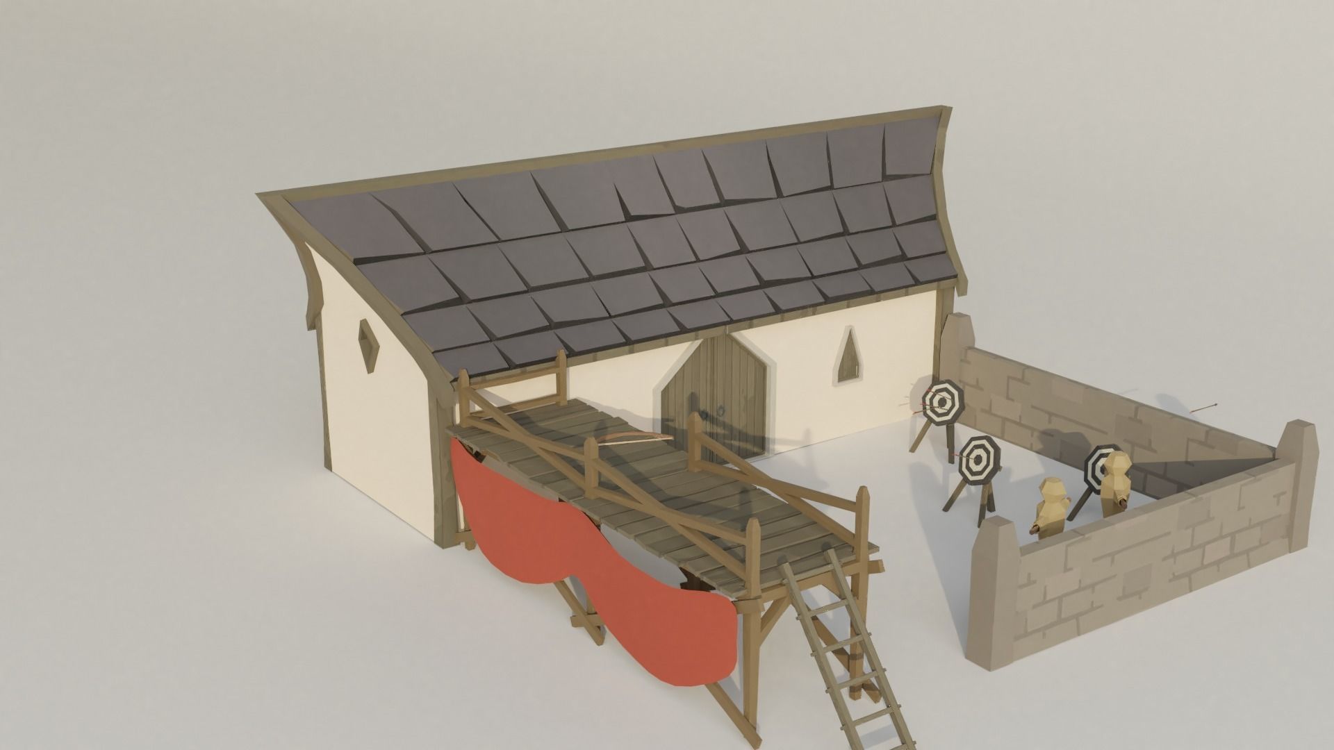 Elf Village pack Low-poly 3D model_6